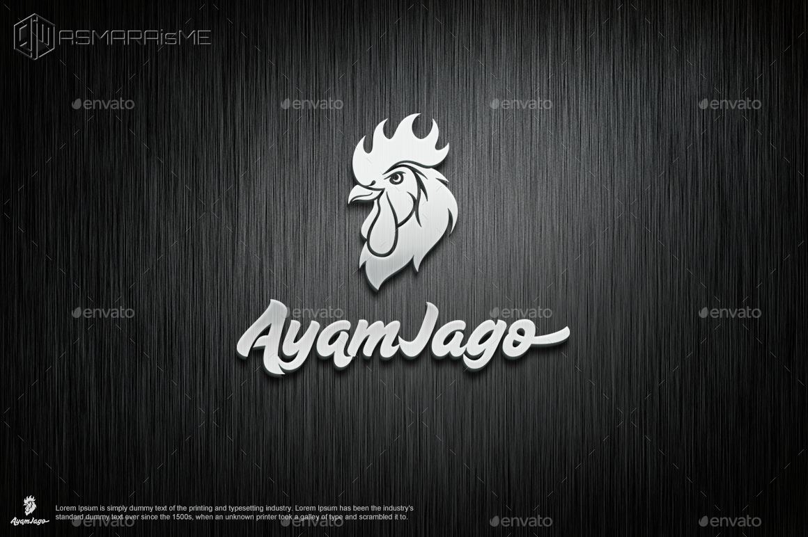 Ayam Jago Rooster Logo by ASMARAisME GraphicRiver